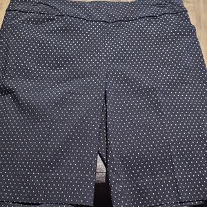 Hilary Radley Black Polka Dot Stretch Shorts Medium Women Bermuda